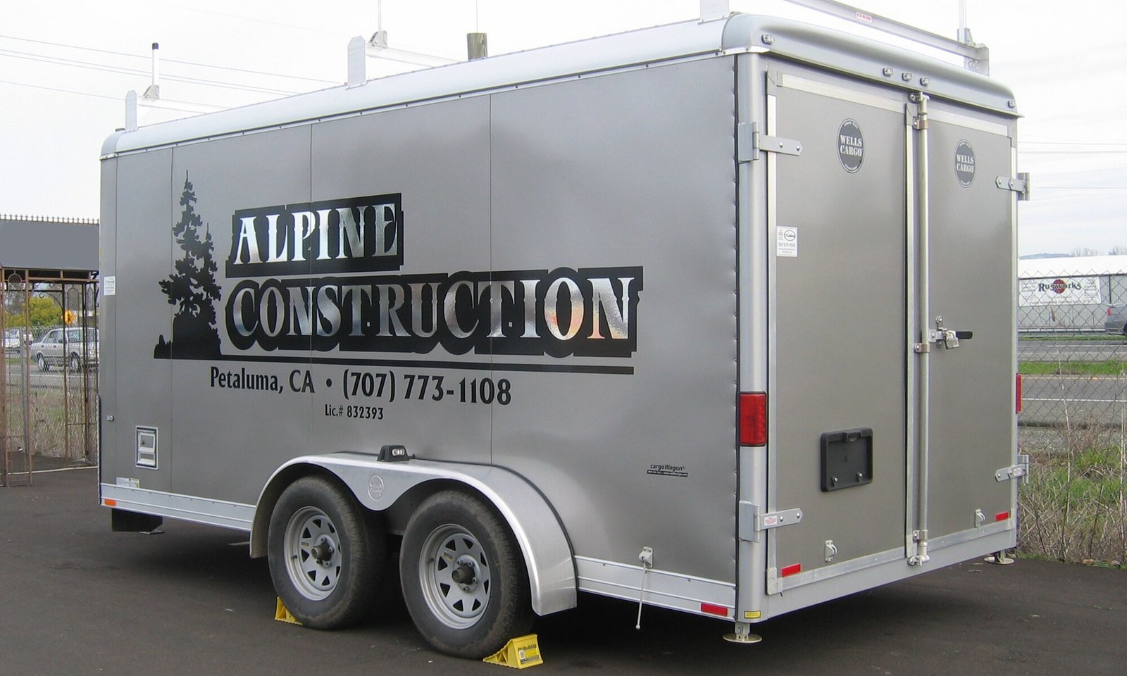 Alpine Construction Trailer Graphics by Sign Dynamics