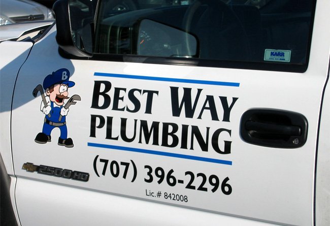 Best Way Plumbing Vehicle Graphics by Sign Dynamics