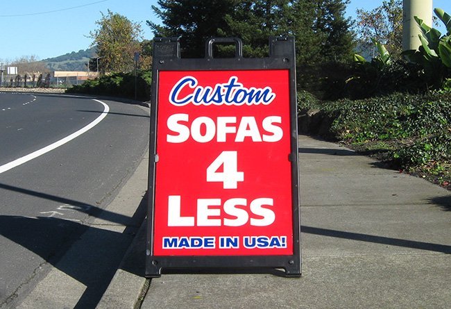 Custom Sofas A-Frame by Sign Dynamics
