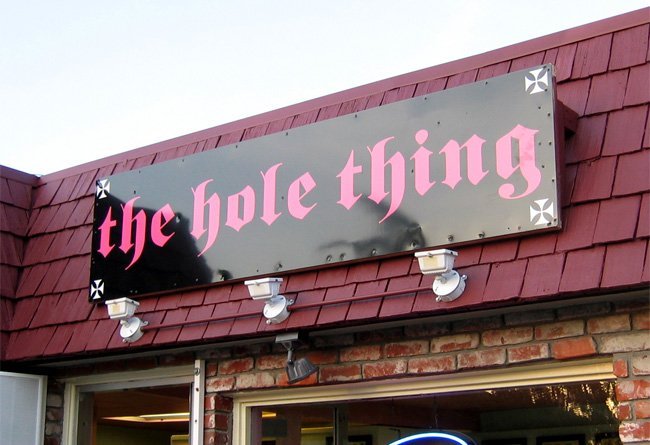 The Hole Thing Storefront Sign by Sign Dynamics