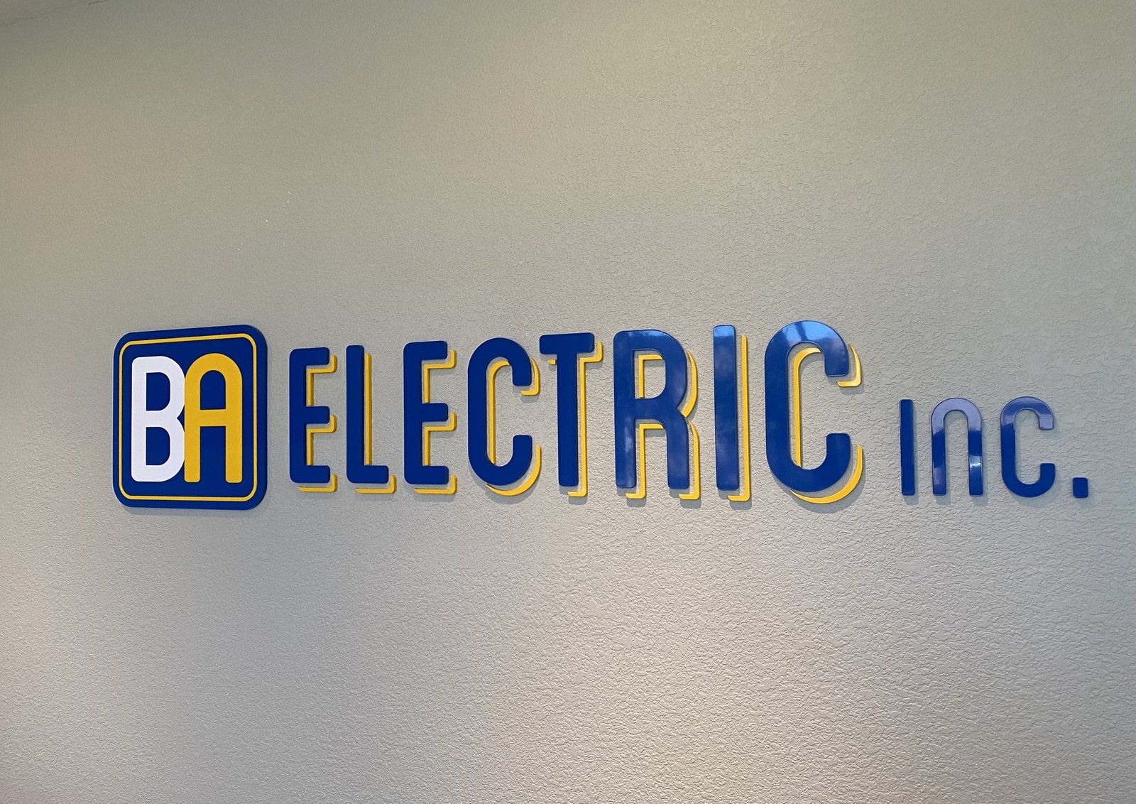 B&A Electric Interior Letters by Sign Dynamics